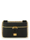 Dolce & Gabbana Sicily Leather Shoulder Bag With Metal Logo Tag