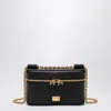 Dolce & Gabbana 'sicily Cube' Black Shoulder Bag With Logo Plaque On The Front And Double Zip In Black