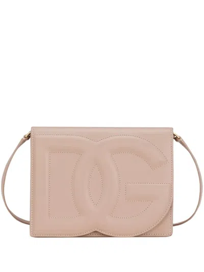 Dolce & Gabbana Shoulder Bag With Dg Logo In Sand