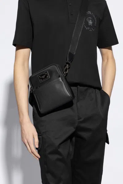 Dolce & Gabbana Shoulder Bag With Logo In Black