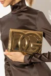 Dolce & Gabbana Dg Logo Shoulder Bag In Gold