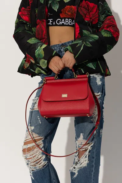 Dolce & Gabbana Shoulder Bag With Logo In Red