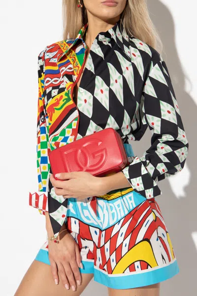 Dolce & Gabbana Shoulder Bag With Logo In Red