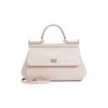 Dolce & Gabbana Rosa Carne Leather Miss Sicily Bag In Beige