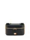 Dolce & Gabbana Sicily Cube Shoulder Bag In Black Leather In Black