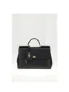 Dolce & Gabbana Black Handbag With Padlock Detail And Adjustable And Removable Shoulder Strap In Black