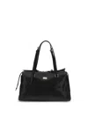 Dolce & Gabbana Calf Leather Shoulder Bag Vittoria Model In Black