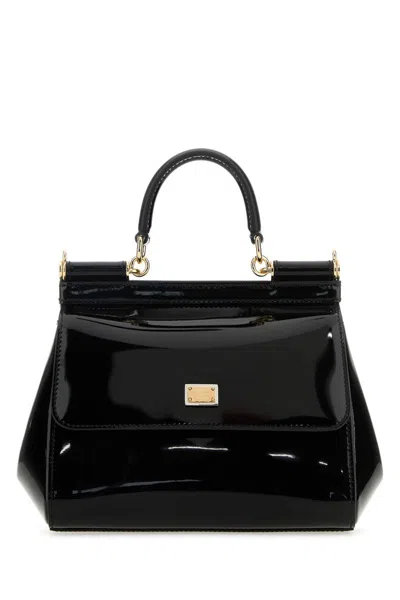 Dolce & Gabbana Mini Sicily Shoulder Bag In Black