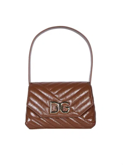 Dolce & Gabbana Lop Shoulder Bag In Brown