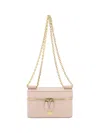 Dolce & Gabbana Sicily Leather Chain Strap Shoulder Bag In Pink