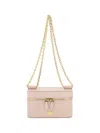 Dolce & Gabbana Sicily Leather Chain Strap Shoulder Bag In Pink