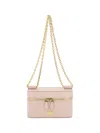 Dolce & Gabbana Sicily Leather Chain Strap Shoulder Bag In Pink