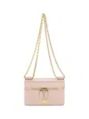 Dolce & Gabbana Sicily Leather Chain Strap Shoulder Bag In Pink