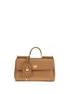 Dolce & Gabbana My Sicily Leather Shoulder Bag In Brown