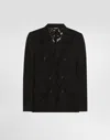 Dolce & Gabbana Sicilia Double-breasted Blazer In Black