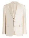 Dolce & Gabbana Sicilia Light Single-breasted Silk Twill Jacket In Gold