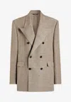 Dolce & Gabbana Grey Viscose Jacket In Brown