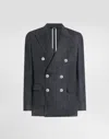 Dolce & Gabbana Sicilia Light Double-breasted Jacket In Linen Canvas