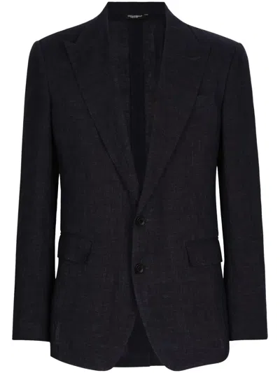 Dolce & Gabbana Mens Mini Buttin Suit Jacket In Blue
