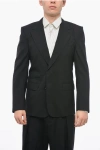 Dolce & Gabbana Sicilia Stretch Wool Slim Fit Blazer With Peak Lapel