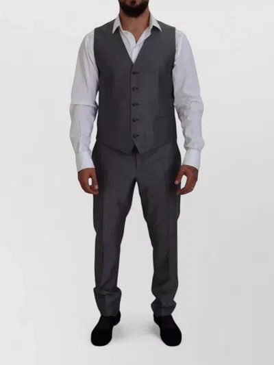 Dolce & Gabbana Sicilia Three Piece Slim Fit Suit In Black