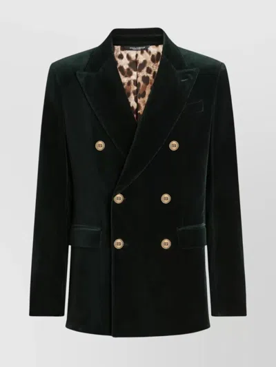 DOLCE & GABBANA SICILIA VELVET DOUBLE-BREASTED JACKET
