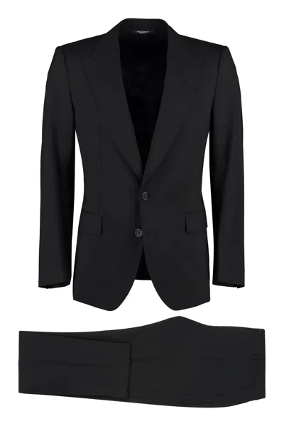 Dolce & Gabbana Black Wool Tailored Suit