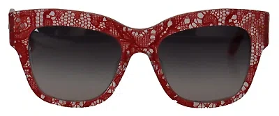 Pre-owned Dolce & Gabbana Sicilian Lace Accented Designer Sunglasses