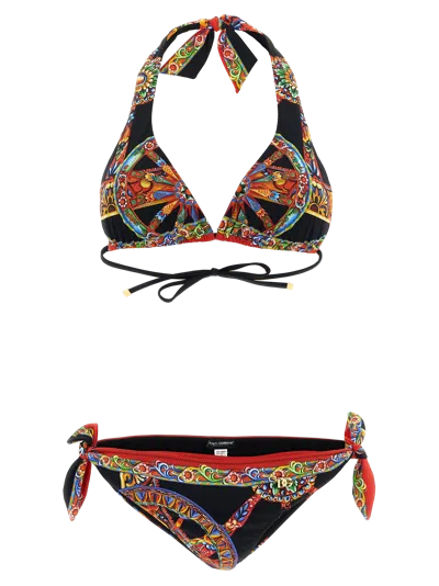 Dolce & Gabbana Sicilian Print Bikini In Multi