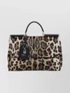Dolce & Gabbana Sicily Animal Print Shoulder Bag In Brown