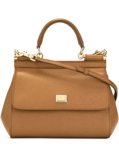 Dolce & Gabbana Sicily Bag In Caramello