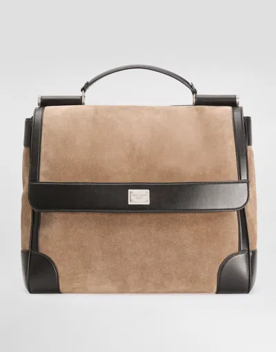 Dolce & Gabbana Sicily Bag In Split Calfskin In Multi