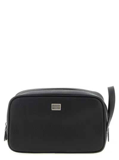 Dolce & Gabbana Sicily' Beauty Bag In Black