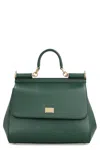 Dolce & Gabbana Sicily Big Leather Handbag In Green