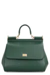 Dolce & Gabbana Sicily Big Leather Handbag In Green