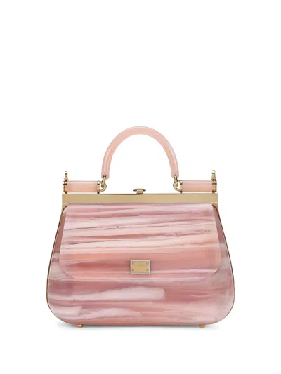 Dolce & Gabbana Sicily Box Top-handle Bag In Pink
