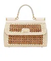 Dolce & Gabbana Sicily Cotton-blend Bag In Nude