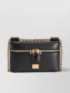 Dolce & Gabbana Sicily Leather Shoulder Bag With Metal Logo Tag
