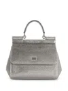 Dolce & Gabbana Kim Dolcegabbana Crystal-embellished Sicily Shoulder Bag In Silver