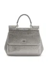 Dolce & Gabbana Kim Dolcegabbana Crystal-embellished Sicily Shoulder Bag In Silver