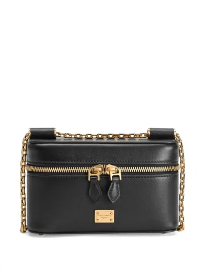 DOLCE & GABBANA DOLCE & GABBANA SICILY CUBE BLACK COSMETIC BAG