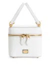 Dolce & Gabbana Sicily Leather Handbag With Iconic Logo Plate In White