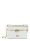 Dolce & Gabbana Sicily Cube White Shoulder Bag With Logo Plaque On The Front And Double Zip In Leather Woman In White