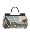 Dolce & Gabbana Sicily Denim Patchwork Cross Body Bag In Multicolor
