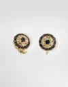 Dolce & Gabbana Sicily Earrings 18-carat Yellow Gold And Black Sapphires In Gold