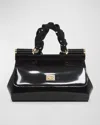 Dolce & Gabbana Sicily East-west Top-handle Bag With Polka-dot Scarf In Black