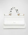 Dolce & Gabbana Sicily East-west Top-handle Bag With Polka-dot Scarf In White