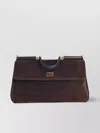 Dolce & Gabbana My Suede Tote Bag Decorated With A Sicily Padlock In Brown