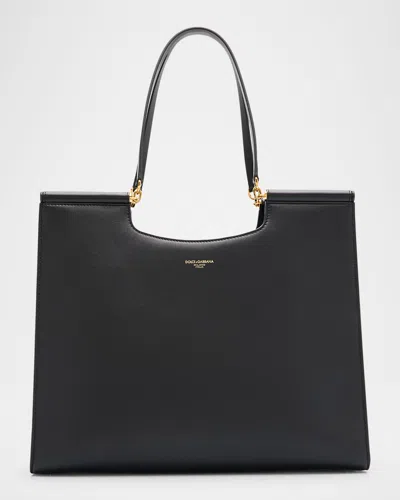DOLCE & GABBANA SICILY EVERYDAY LEATHER TOTE BAG