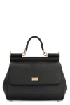 Dolce & Gabbana Sicily Grande Leather Handbag In Black